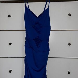 blue mini body con dress - never worn before - brand new condition